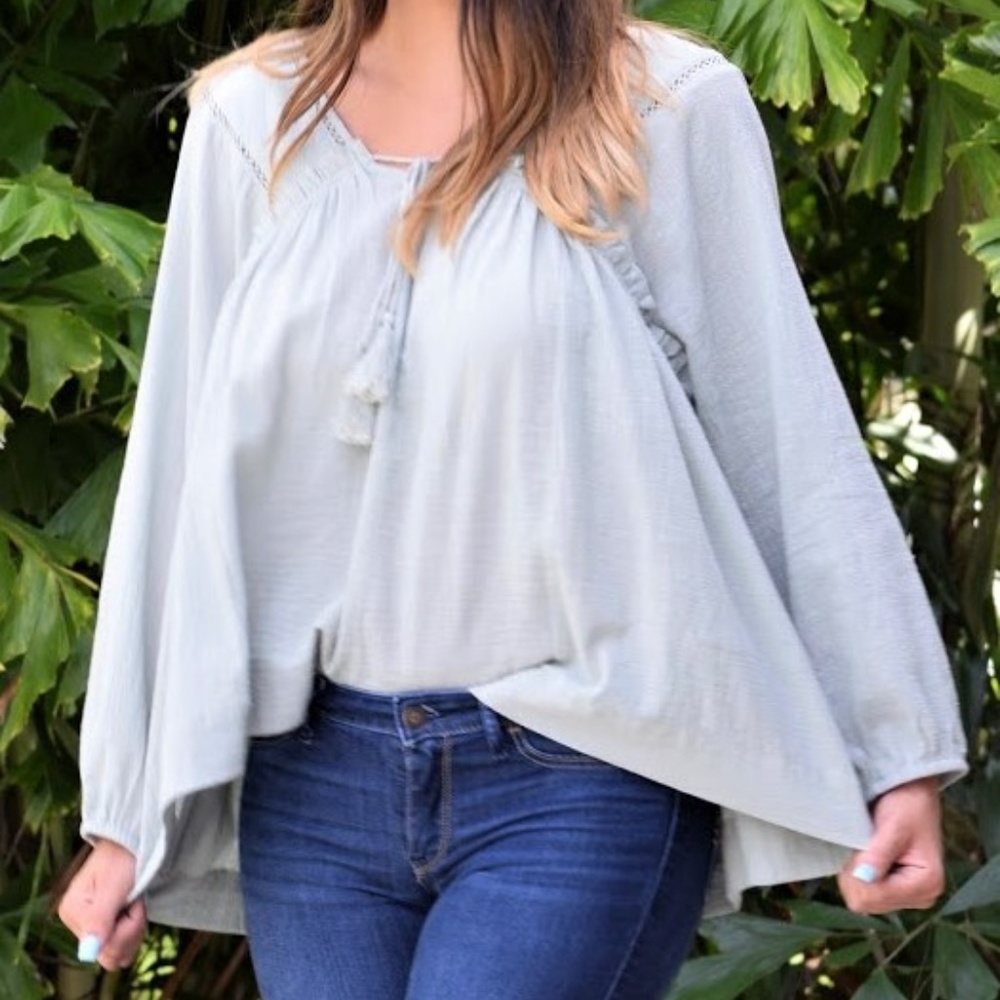Boho fall sage top